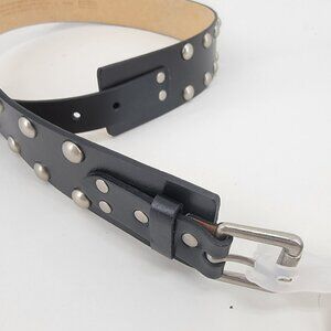 Women’s No Boundaries Black Studded Bonded Leather Belt